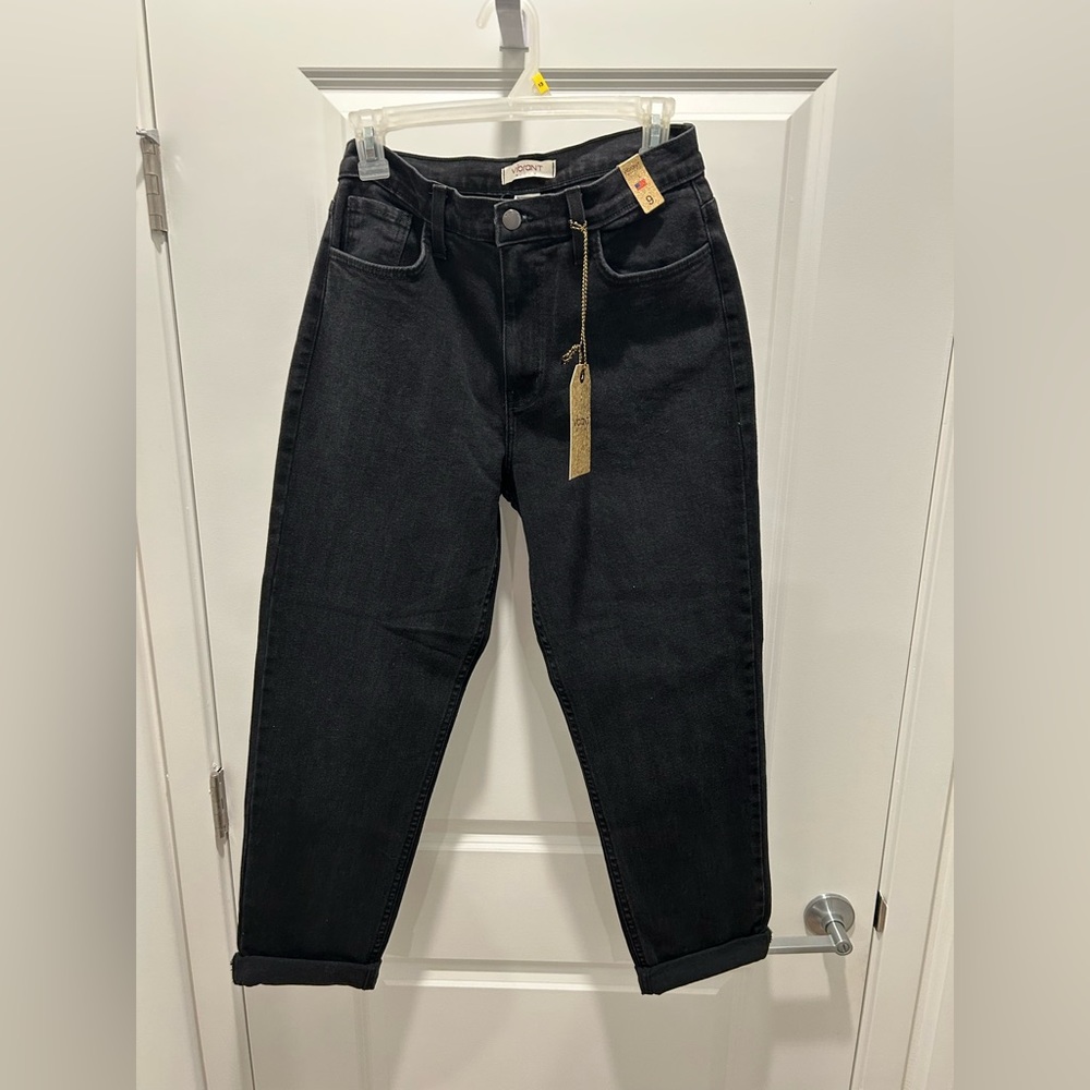 Black High-Waisted Mom Denim Jeans